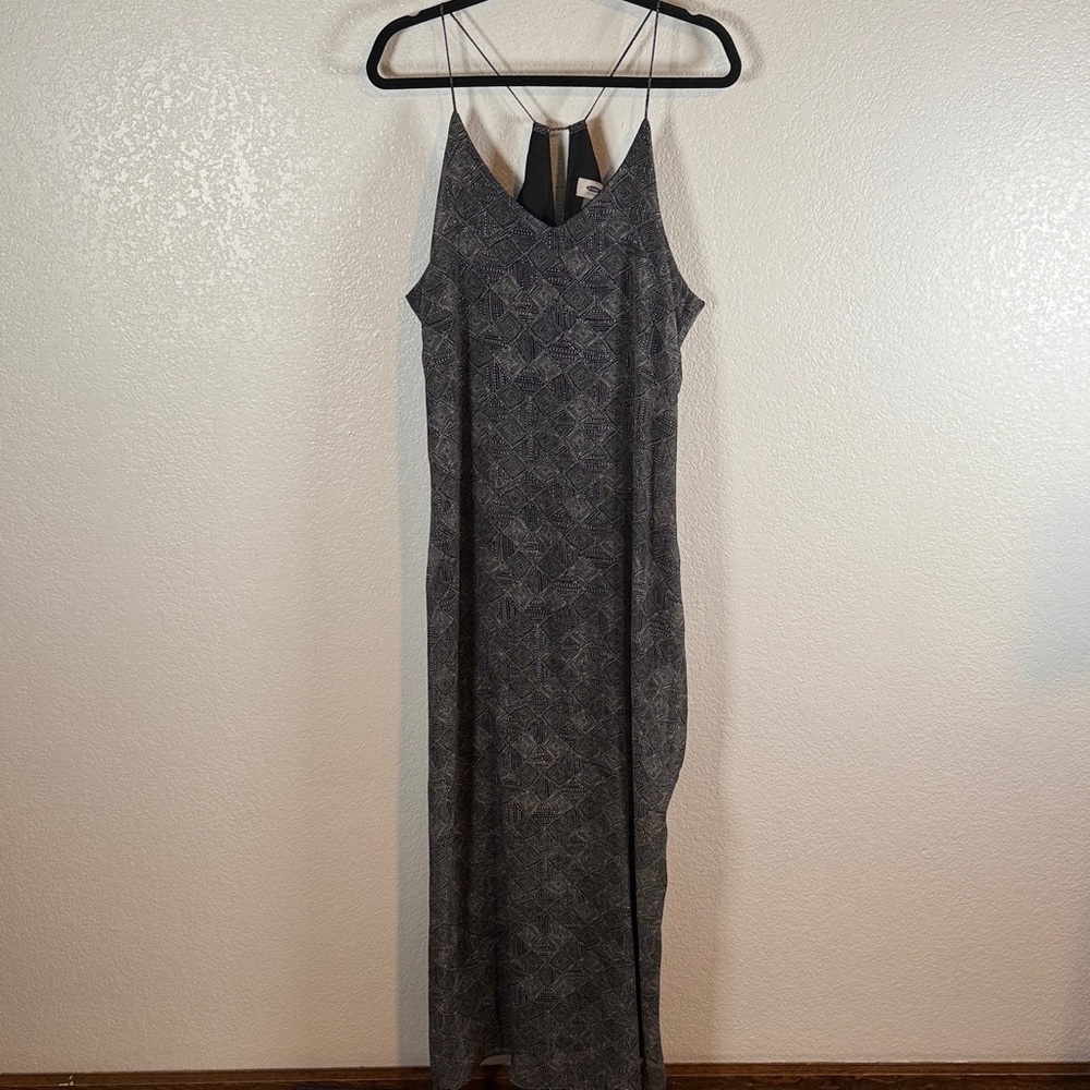 Old Navy Black & White Dot Geometric Print Maxi Dress Size XL
